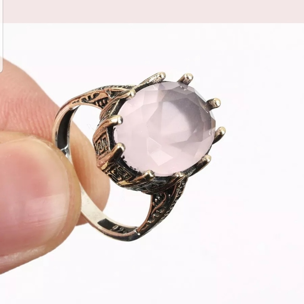 Pink Topaz sterling silver ring